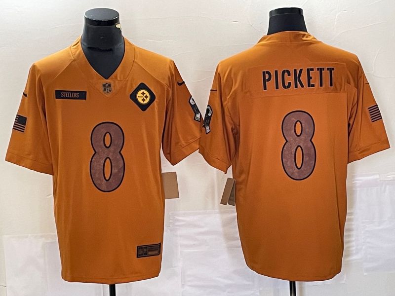 Men Pittsburgh Steelers #8 Pickett brown Nike 2023 Salute To Service Limited NFL Jersey->seattle seahawks->NFL Jersey